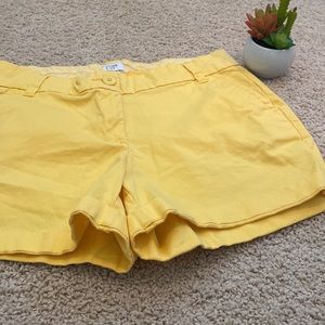 Crown & Ivy Cuffed Yellow Shorts - Size 6